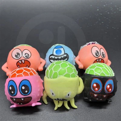 Bola de brinquedo monstro de malha mole